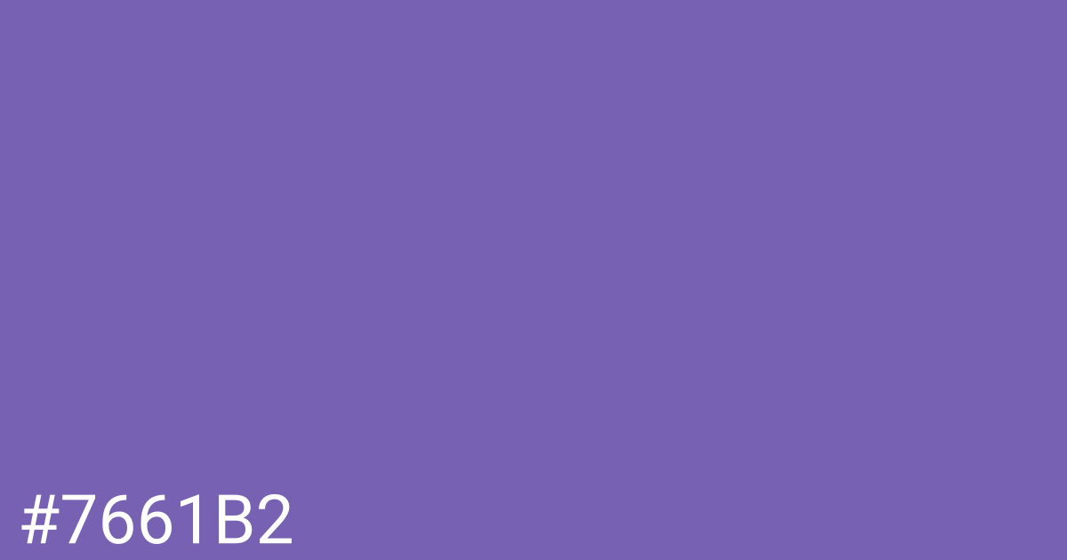 Hex color #7661b2 graphic