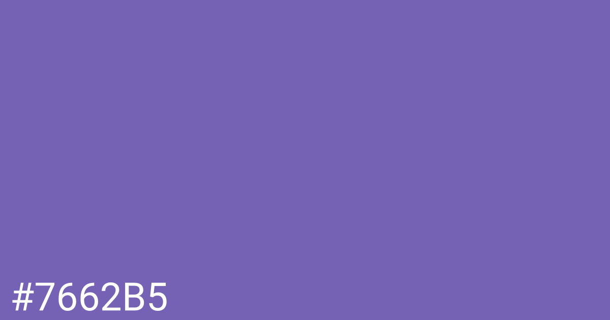 Hex color #7662b5 graphic