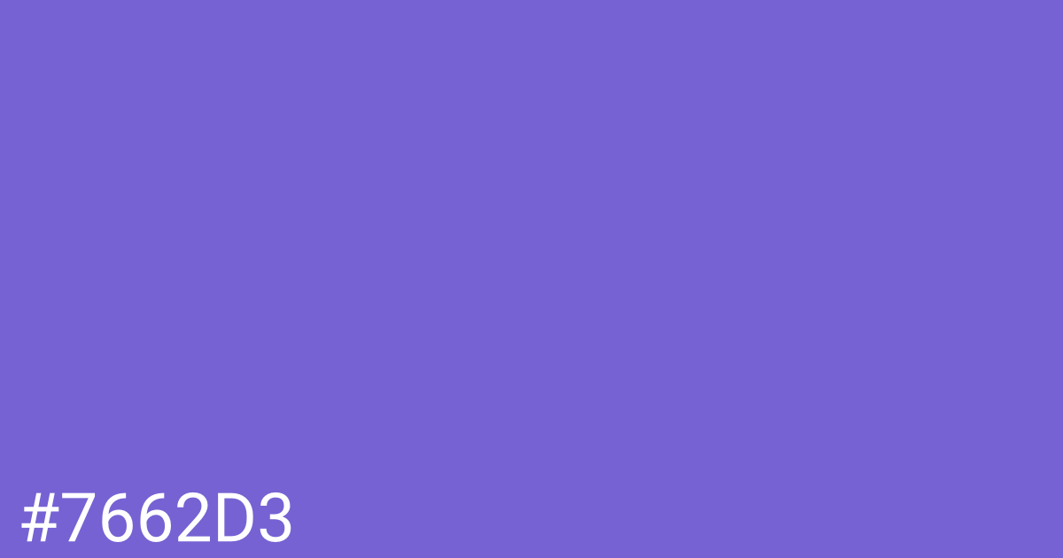 Hex color #7662d3 graphic