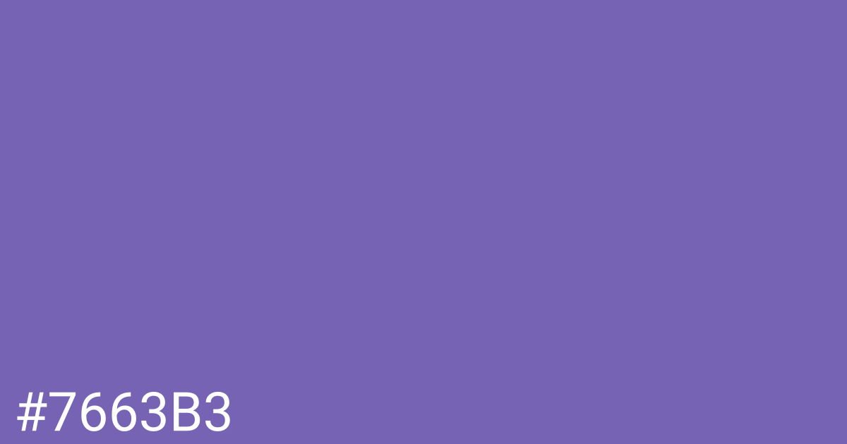 Hex color #7663b3 graphic