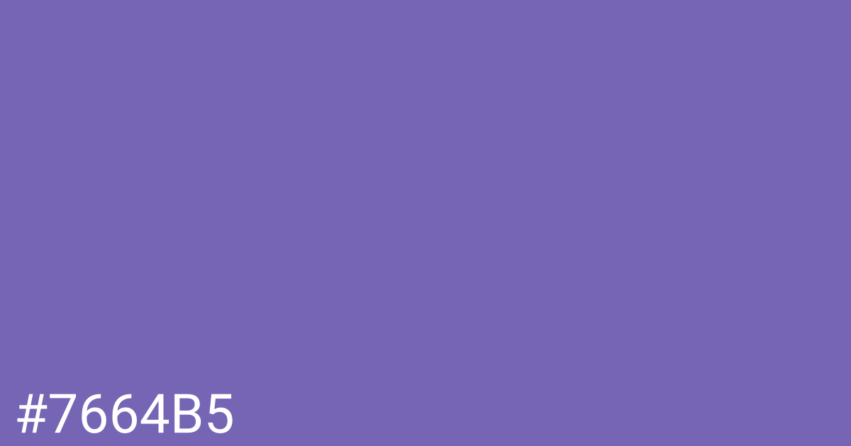 Hex color #7664b5 graphic