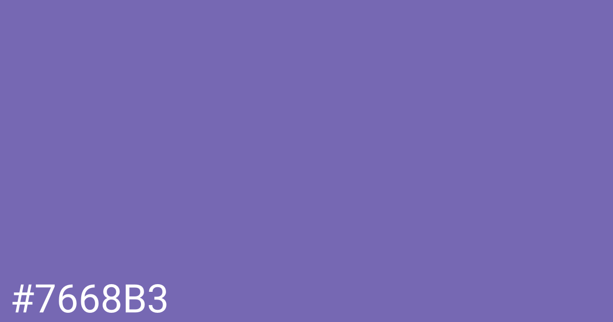 Hex color #7668b3 graphic