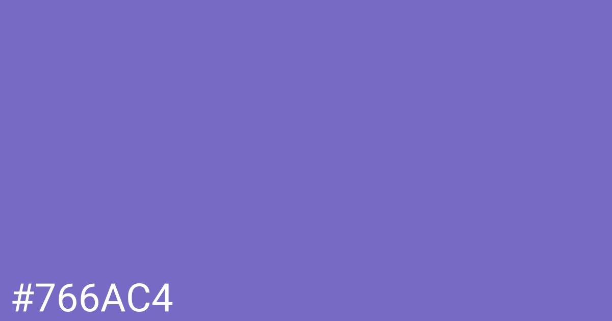 Hex color #766ac4 graphic