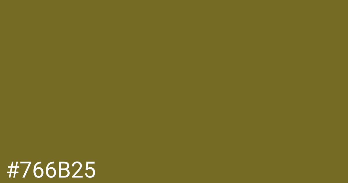 Hex color #766b25 graphic