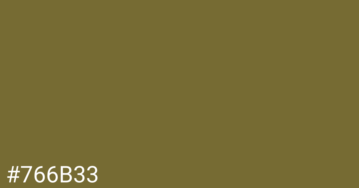 Hex color #766b33 graphic