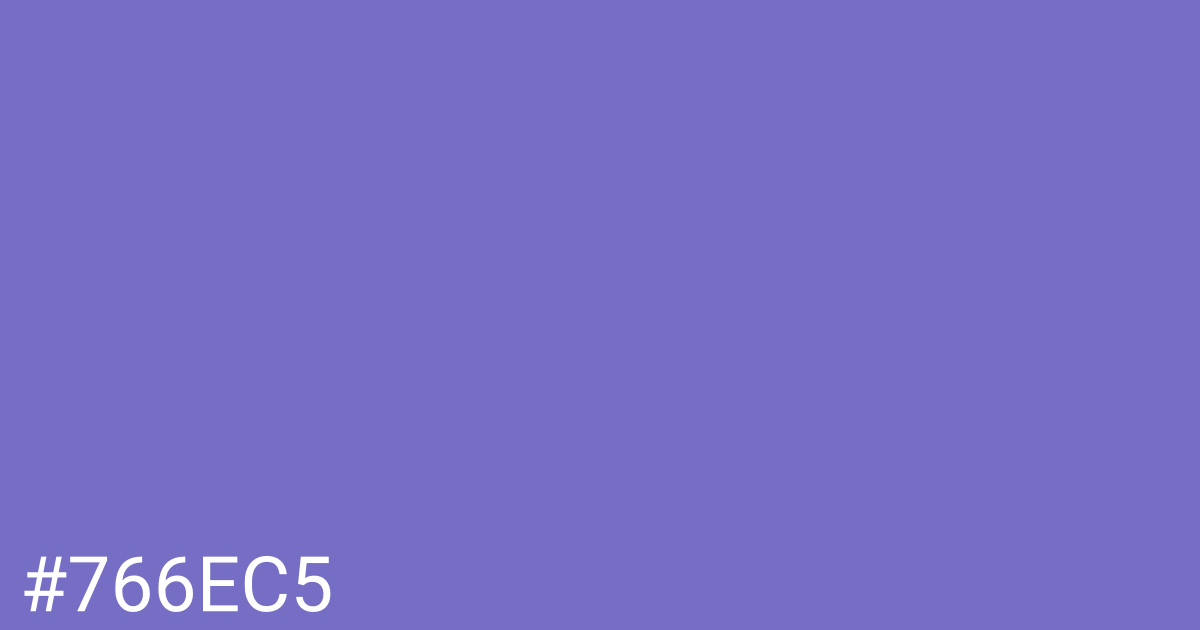 Hex color #766ec5 graphic