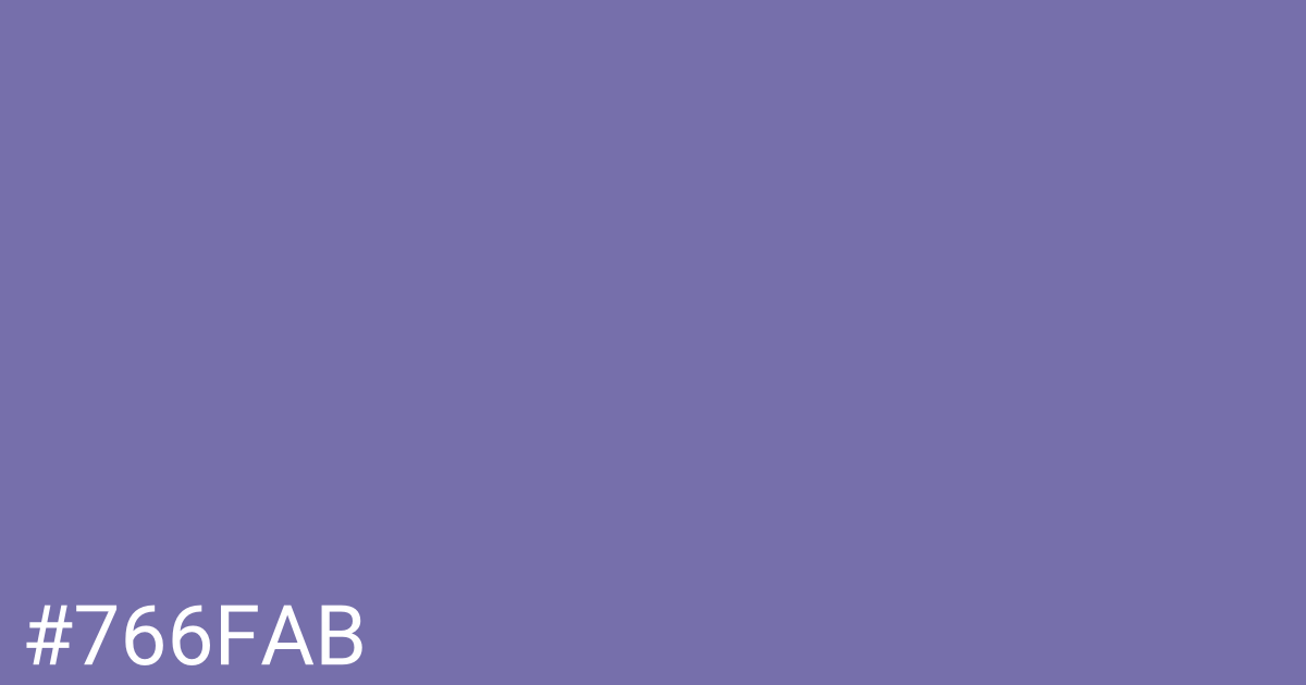 Hex color #766fab graphic