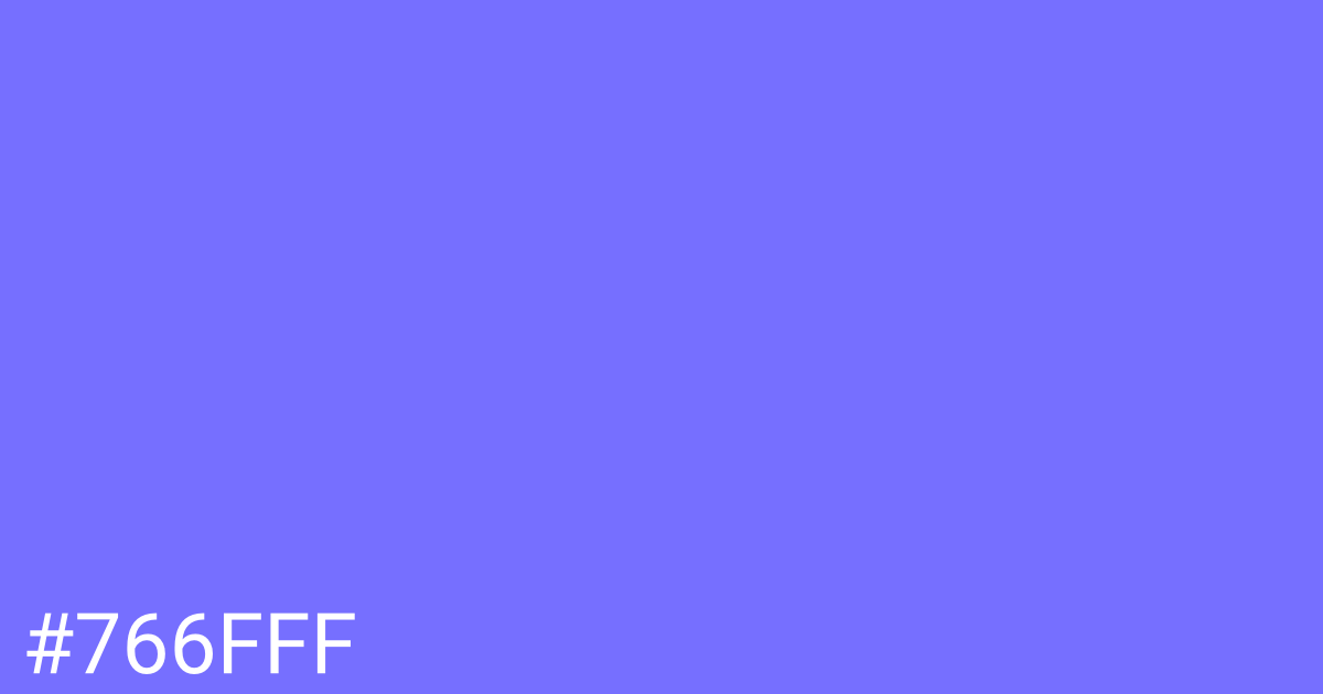 Hex color #766fff graphic