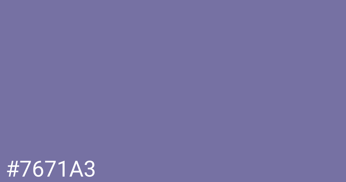 Hex color #7671a3 graphic