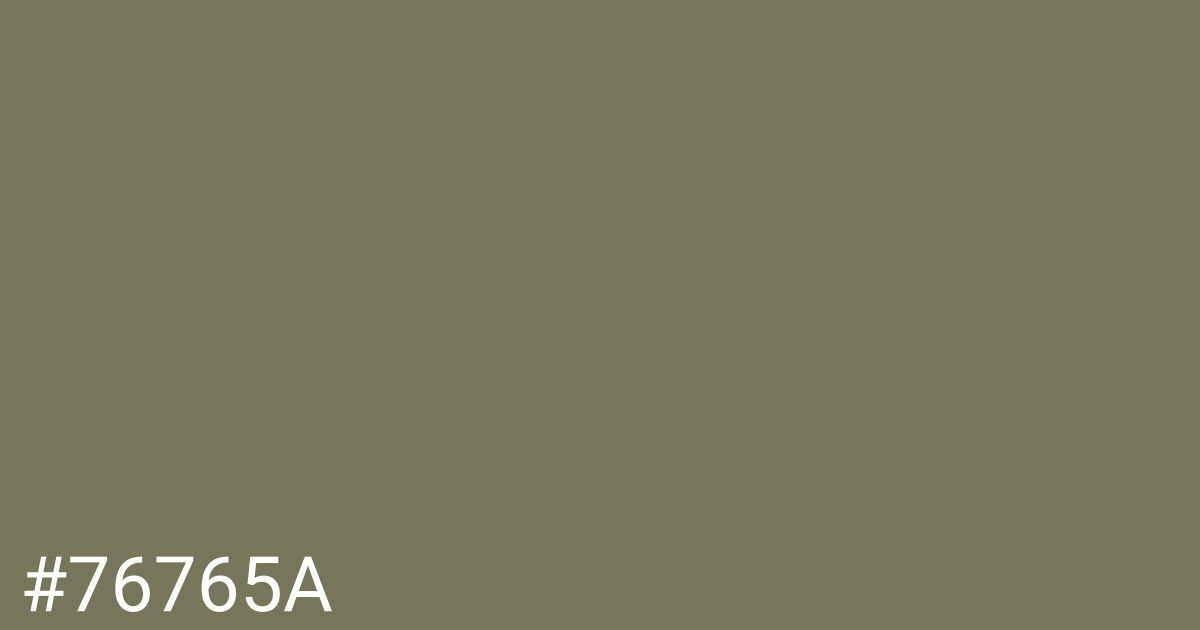 Hex color #76765a graphic