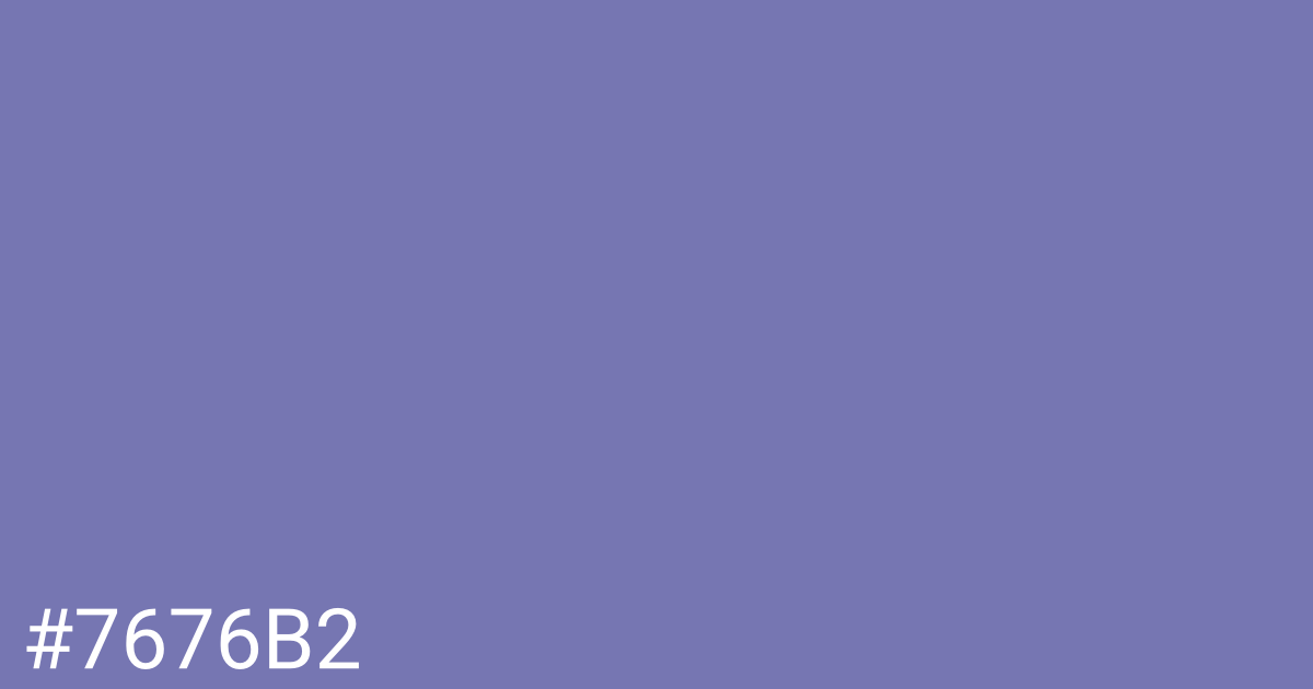 Hex color #7676b2 graphic