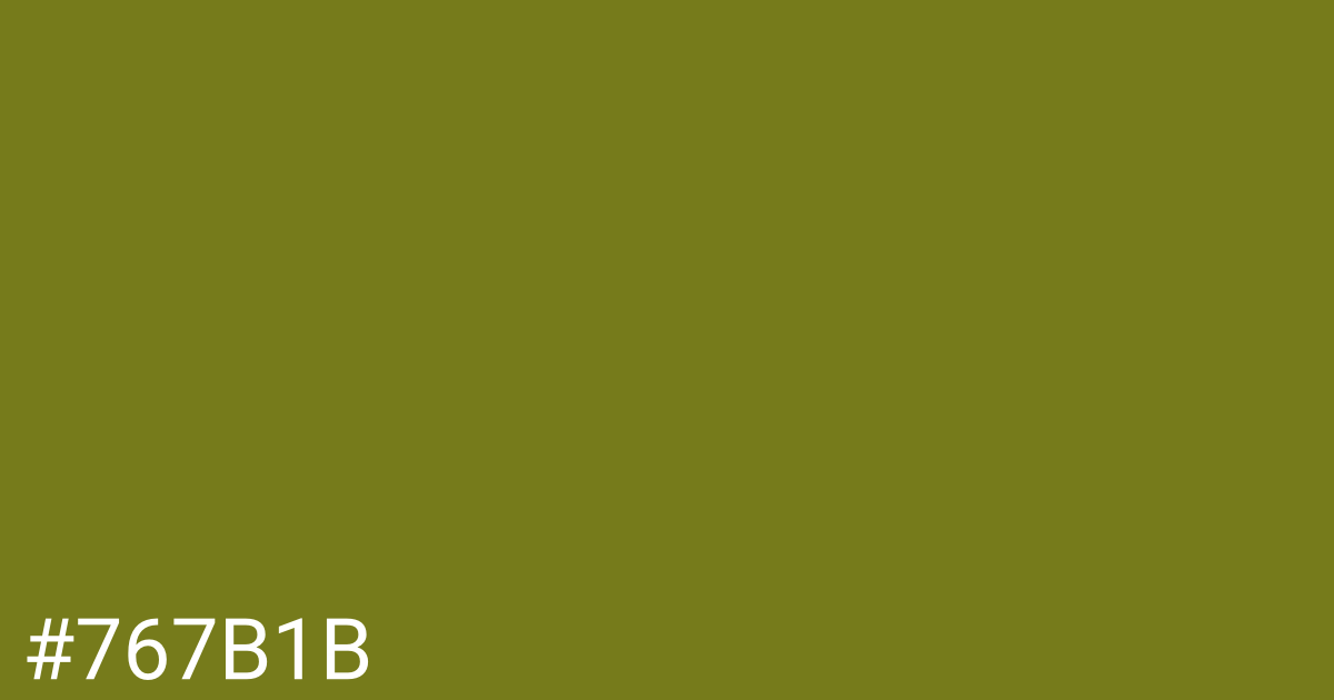 Hex color #767b1b graphic