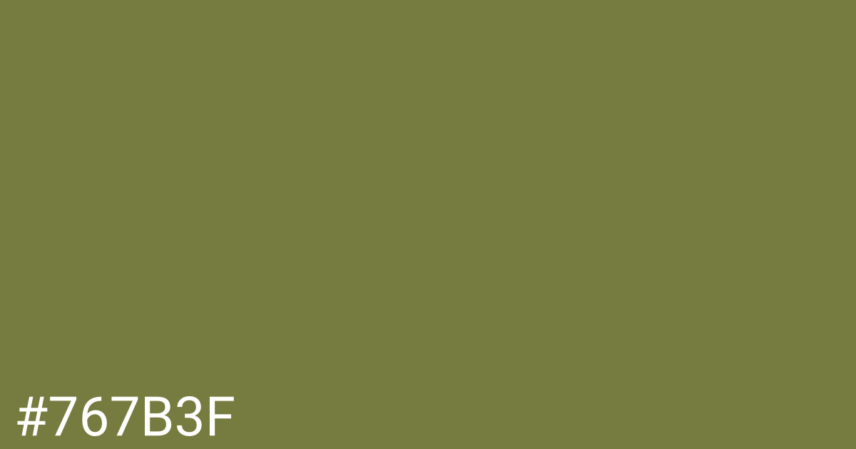 Hex color #767b3f graphic