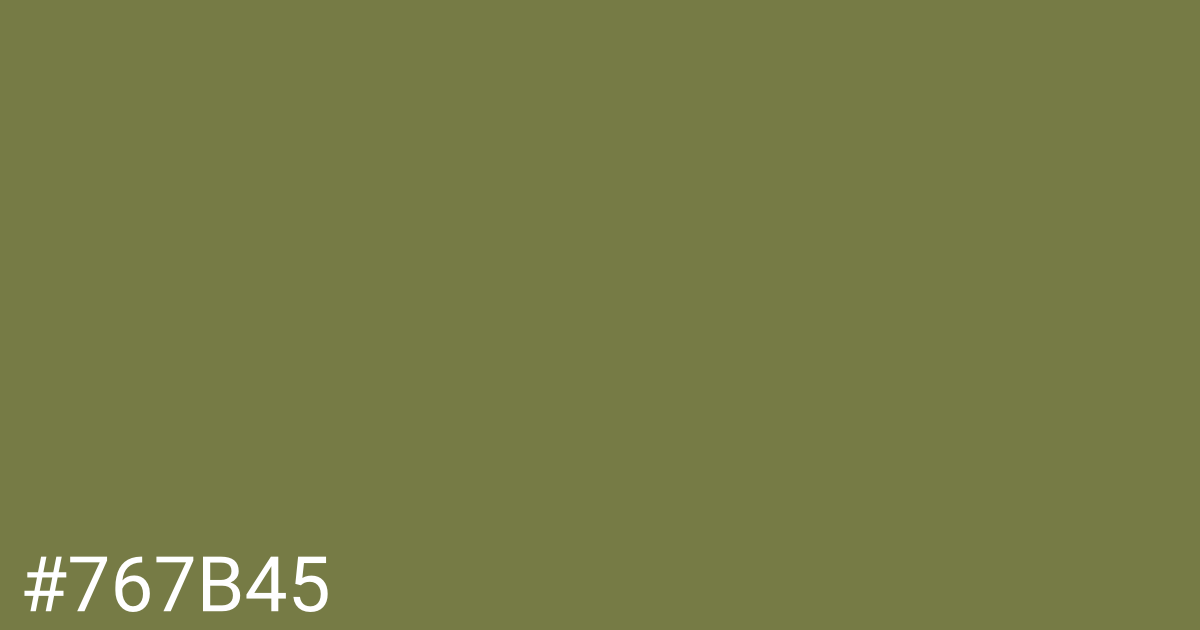 Hex color #767b45 graphic