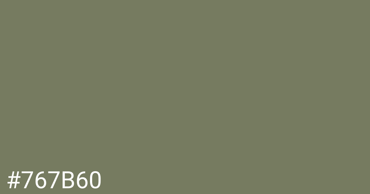 Hex color #767b60 graphic