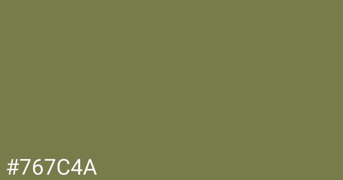 Hex color #767c4a graphic