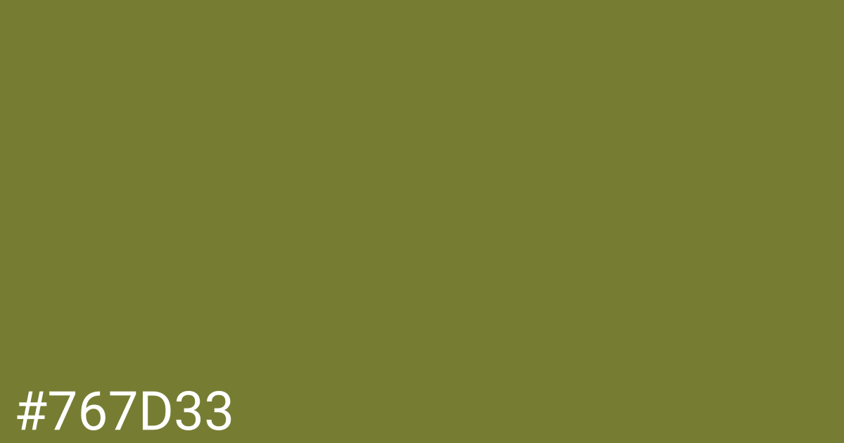 Hex color #767d33 graphic