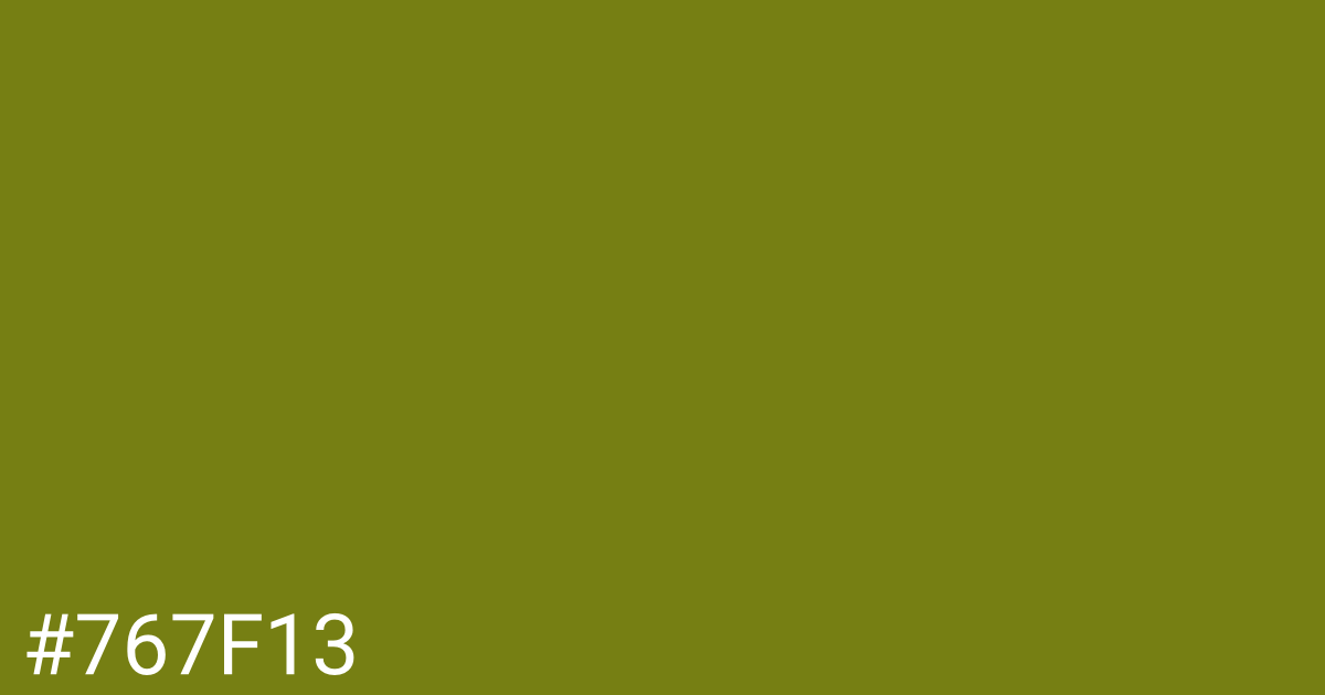 Hex color #767f13 graphic