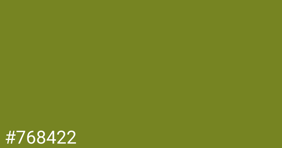 Hex color #768422 graphic