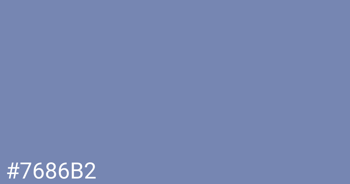 Hex color #7686b2 graphic