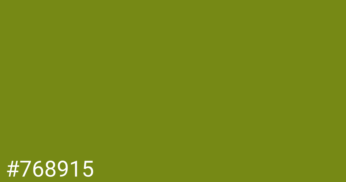 Hex color #768915 graphic