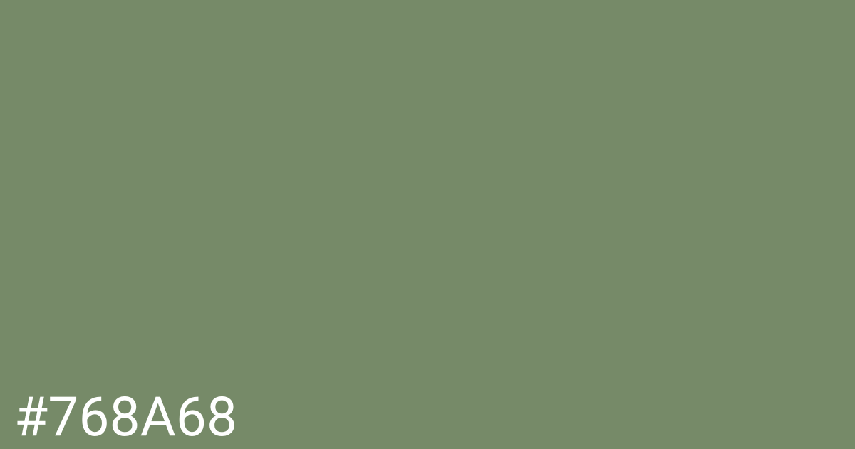 Hex color #768a68 graphic