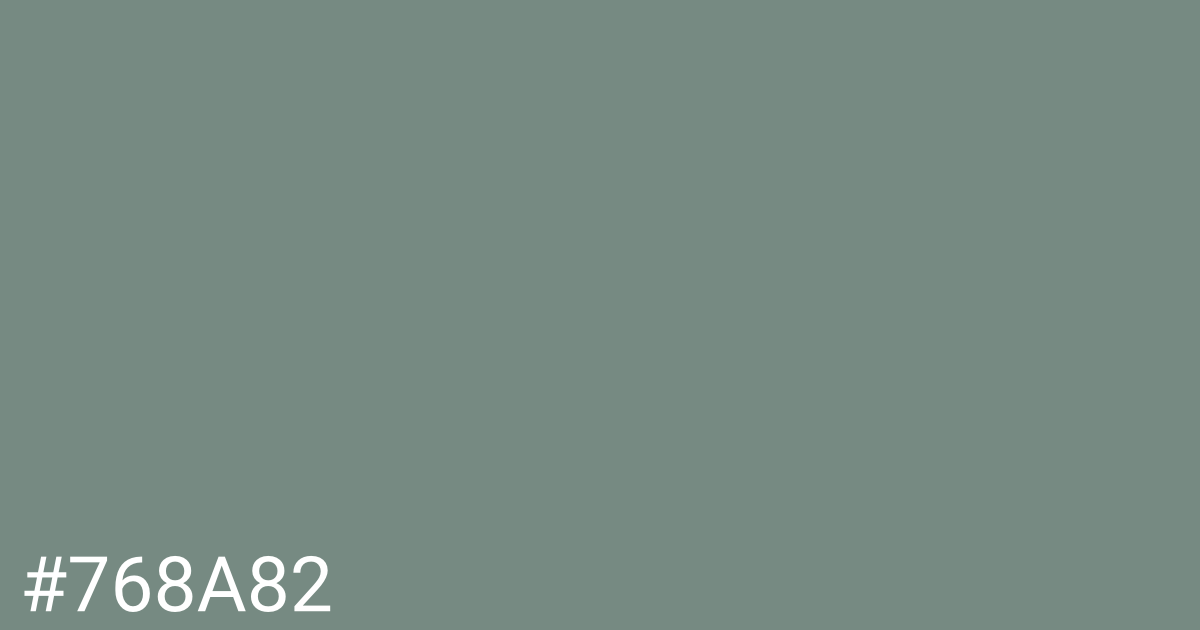 Hex color #768a82 graphic