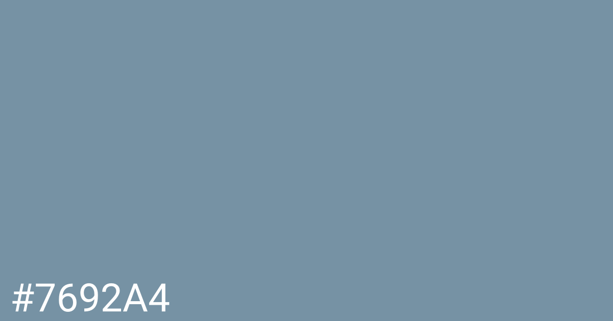 Hex color #7692a4 graphic
