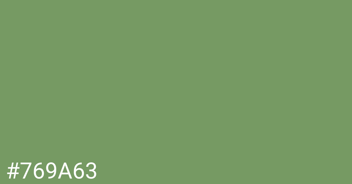 Hex color #769a63 graphic