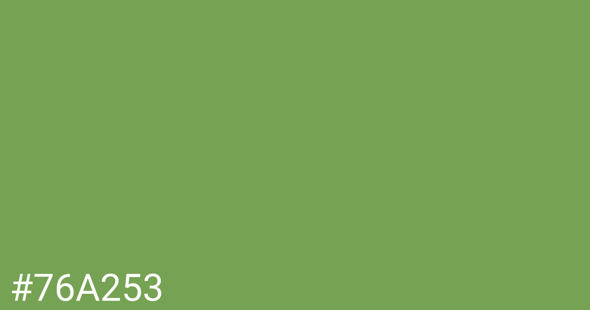 Hex color #76a253 graphic