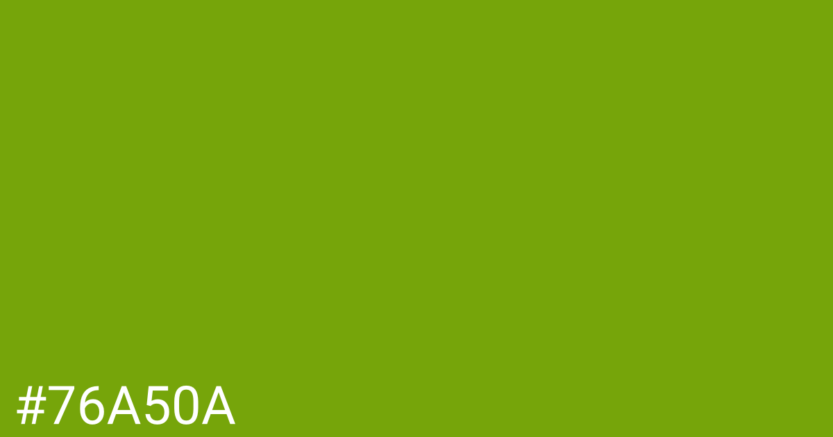Hex color #76a50a graphic