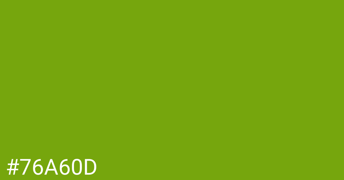 Hex color #76a60d graphic