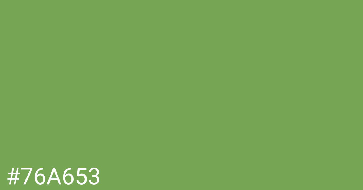 Hex color #76a653 graphic