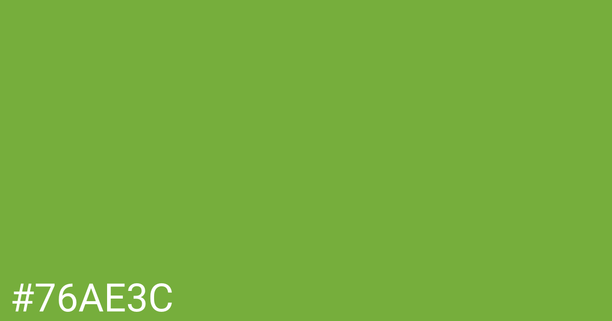 Hex color #76ae3c graphic