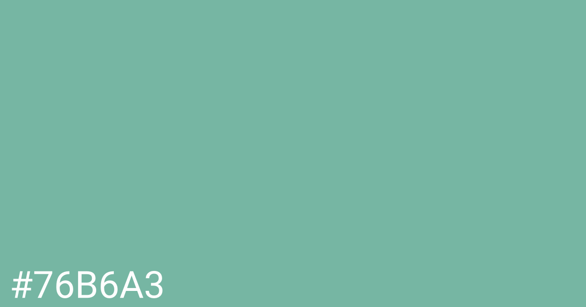 Hex color #76b6a3 graphic