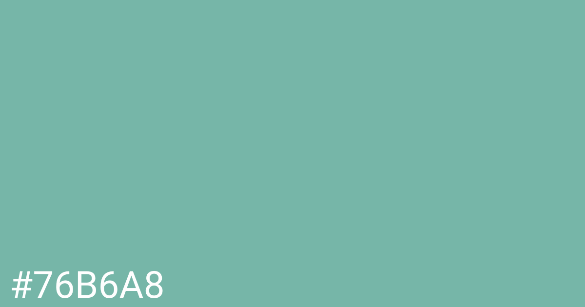 Hex color #76b6a8 graphic