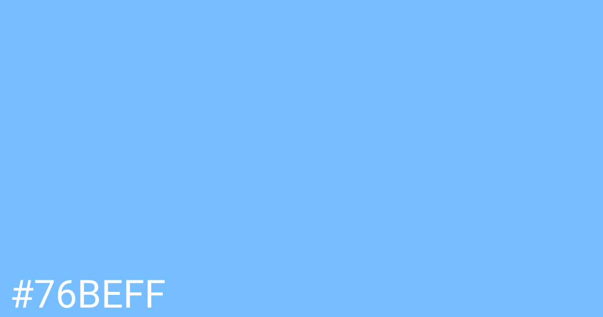 Hex color #76beff graphic