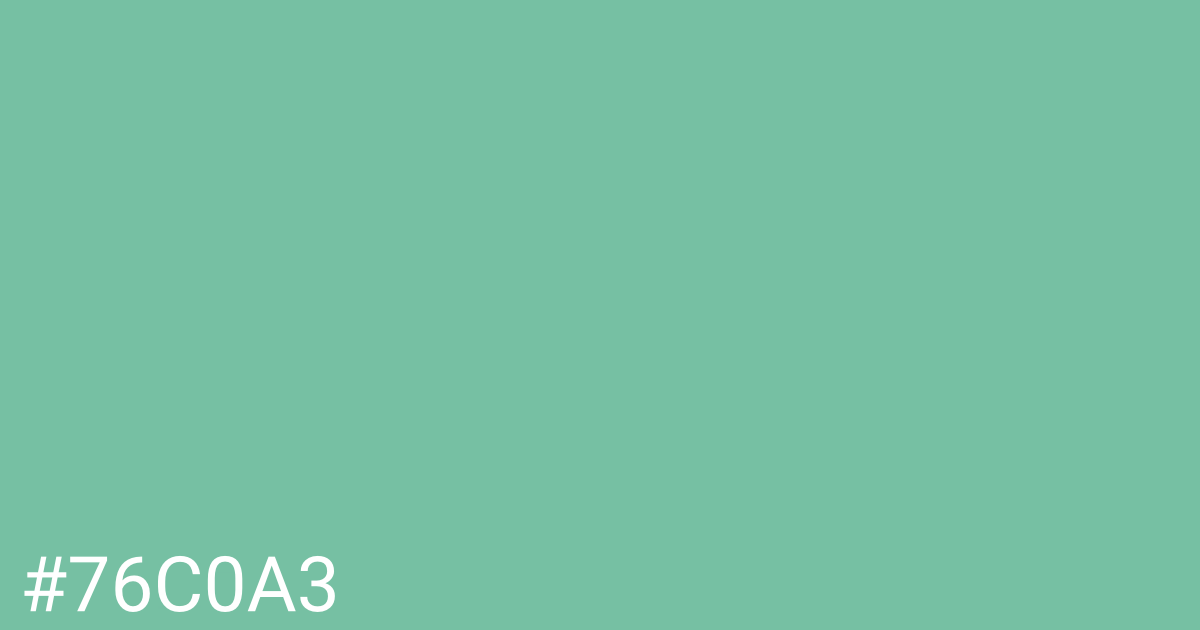 Hex color #76c0a3 graphic