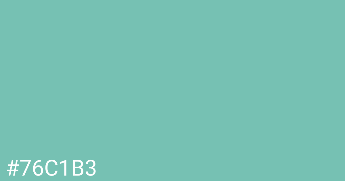 Hex color #76c1b3 graphic