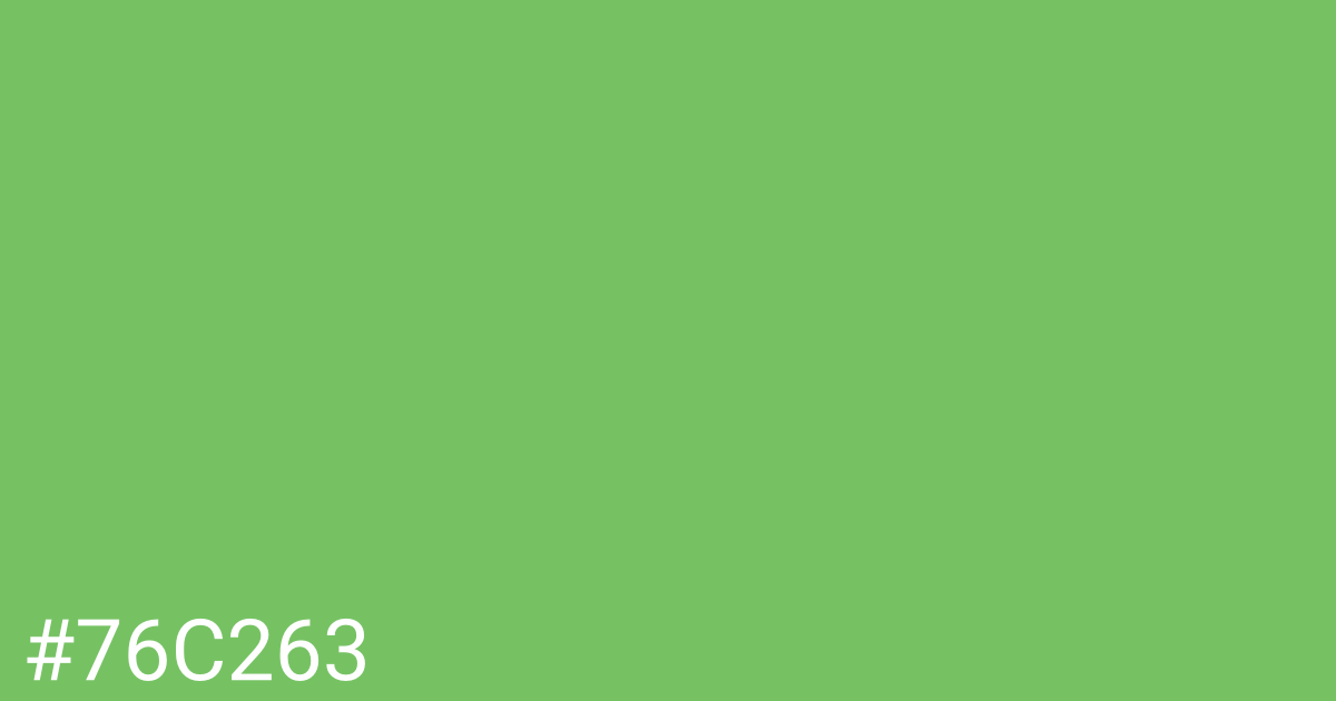 Hex color #76c263 graphic