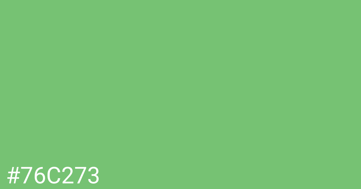 Hex color #76c273 graphic