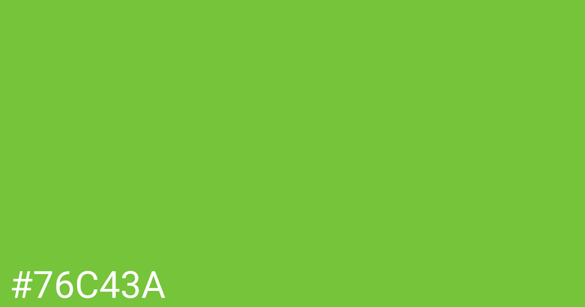 Hex color #76c43a graphic