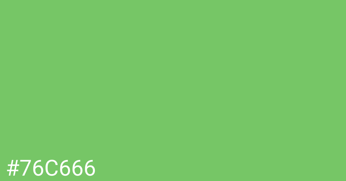 Hex color #76c666 graphic