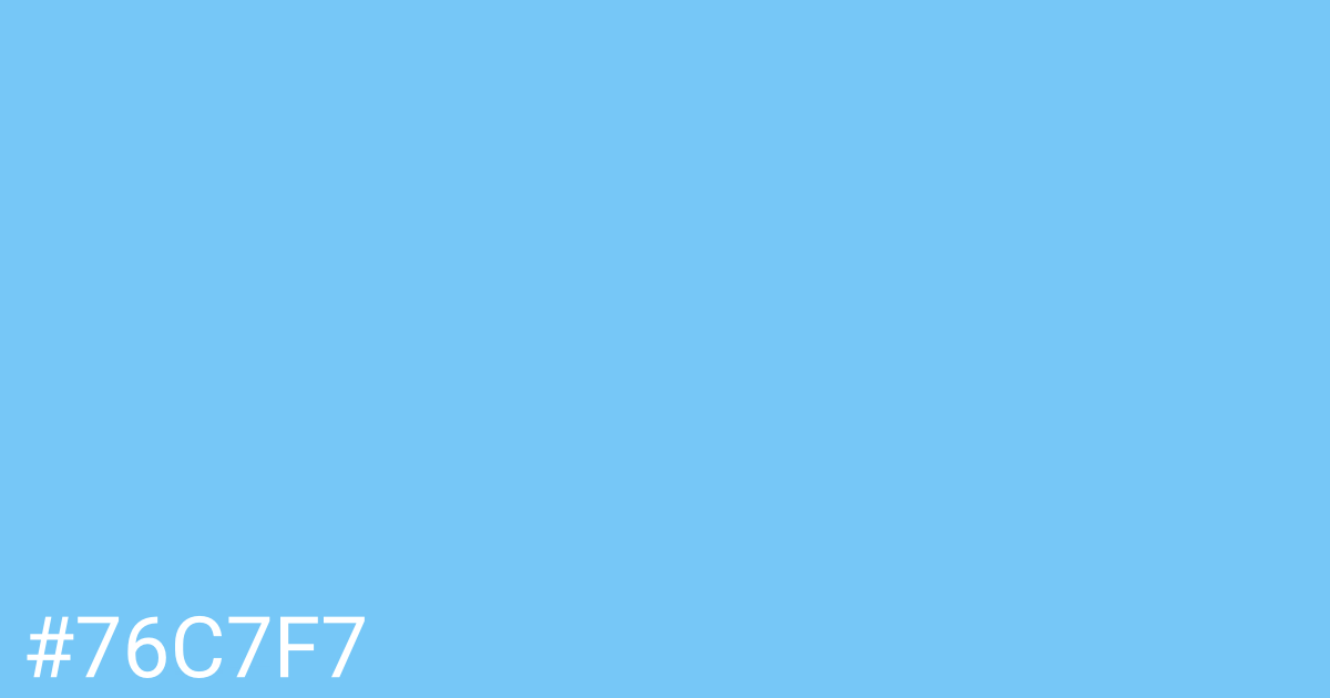 Hex color #76c7f7 graphic