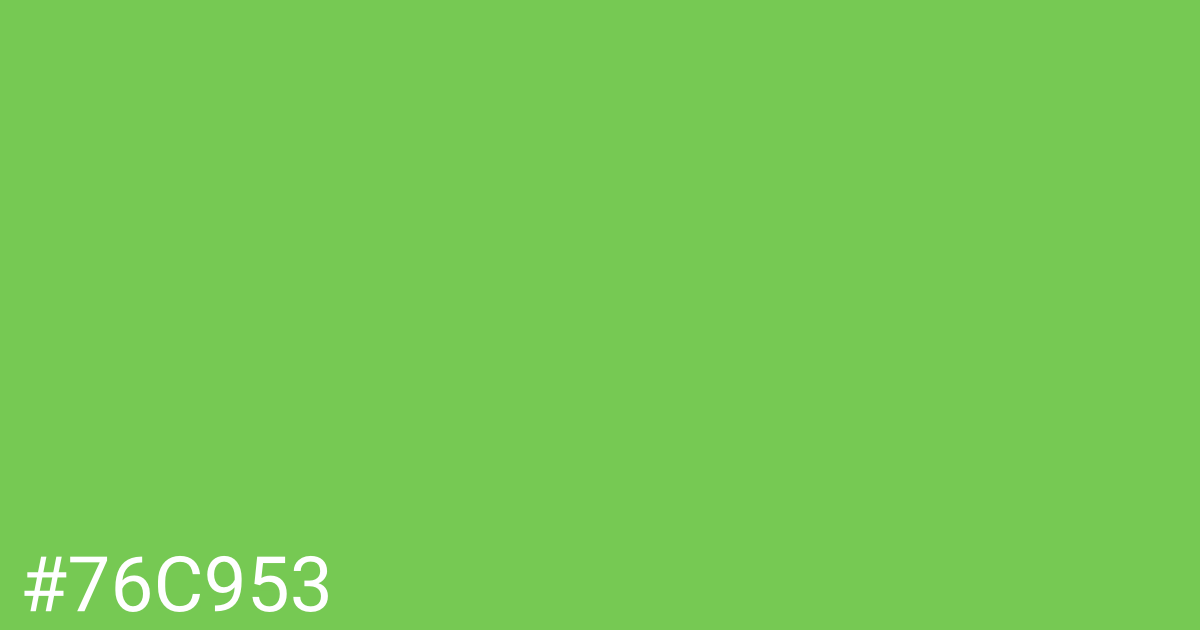 Hex color #76c953 graphic