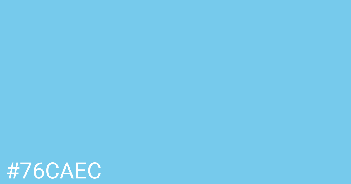 Hex color #76caec graphic