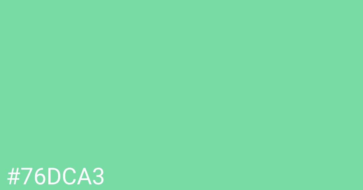 Hex color #76dca3 graphic