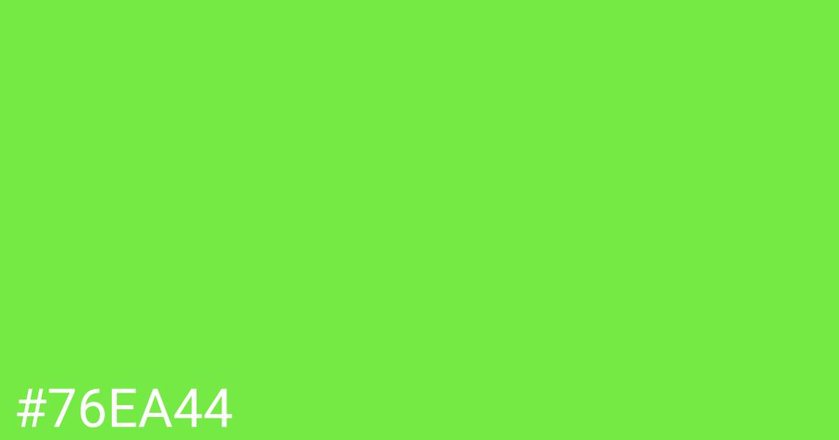 Hex color #76ea44 graphic