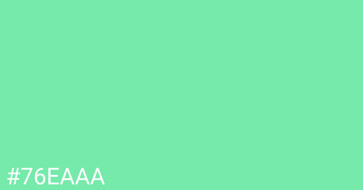 Hex color #76eaaa graphic