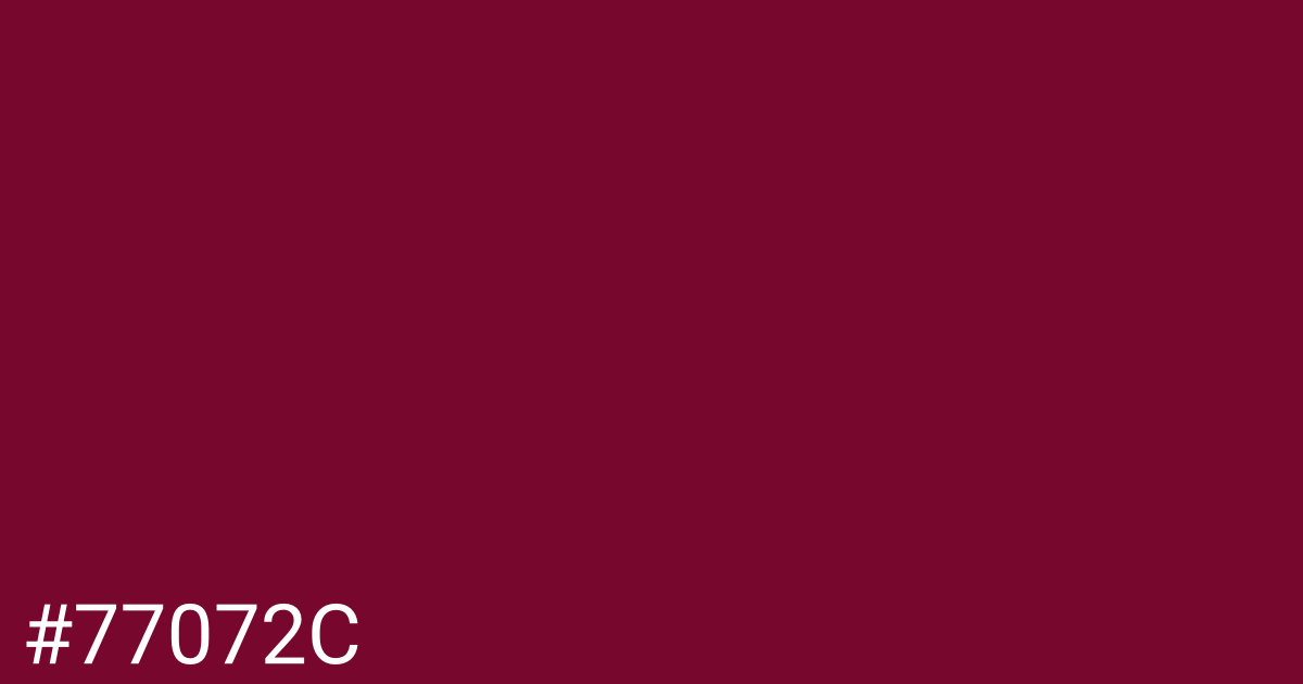 Hex color #77072c graphic